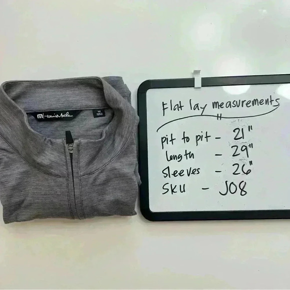 Travis Matthew Pullover Quarter 1/4 Zip Gray Golf Mens Size Medium Long Sleeve - Picture 7 of 15